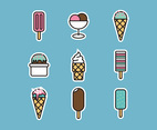 Set of Cute Ice Creams