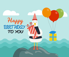 Happy Birthday Bird Vector