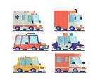 Isometric Cars and Trucks Clipart Vector