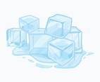 Melting Ice Cubes Clipart Vector