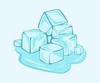 Sketchy Ice Cubes Vector