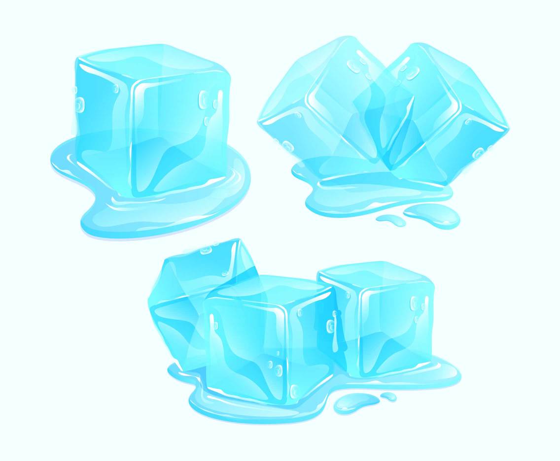 Crystal Ice Cubes Vector