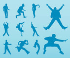 Jumping Vector Silhouettes