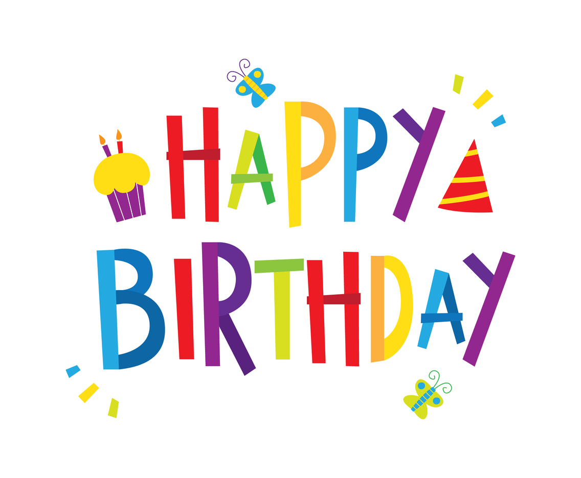 Colorful Birthday Typography Vector Art & Graphics | freevector.com