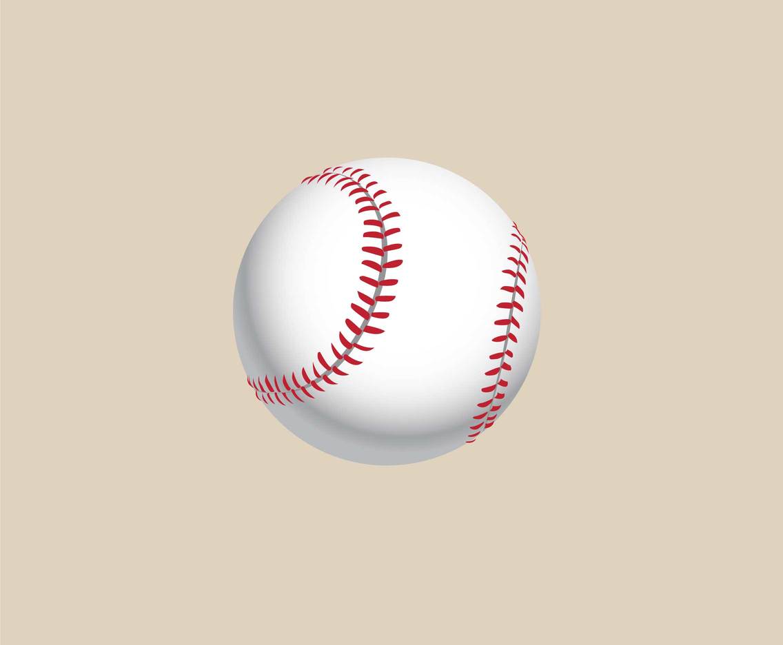 Realistic Baseball Illustration Vector