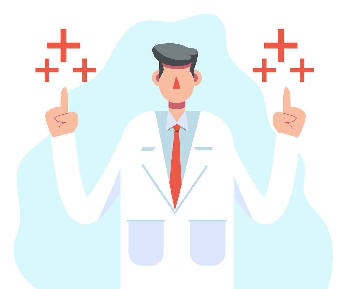 Healthcare Character with Doctor in White Coat