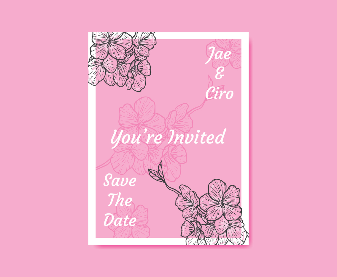 Sakura Flower Invitation