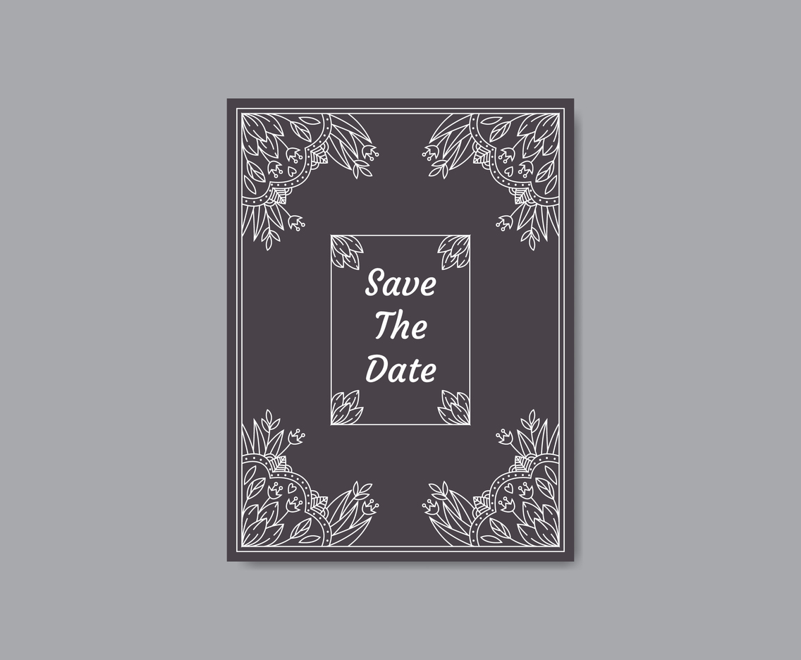 Ornamental Wedding Card
