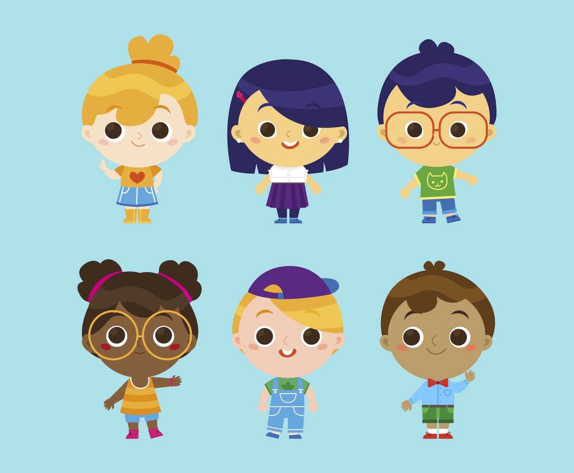 Kids Characters Vector