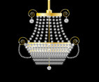 Realistic crystal decorative chandelier