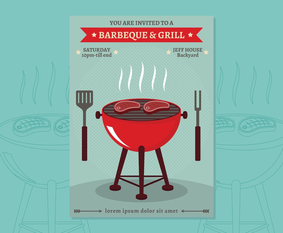 Retro BBQ Poster