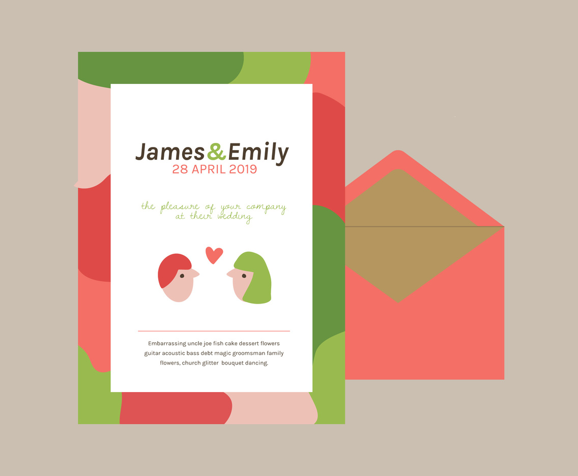 Colorful Wedding Invitation