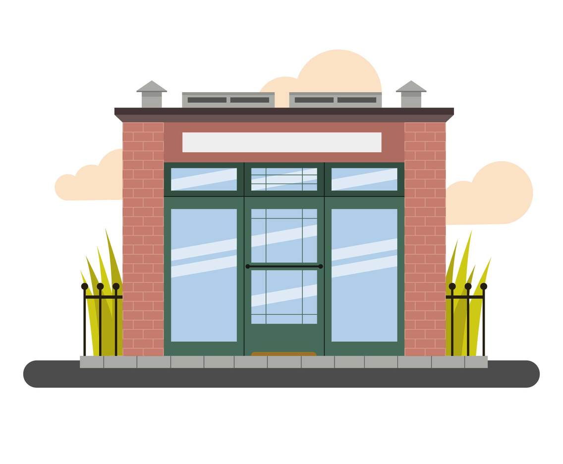 Glasses Door Vector