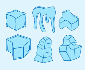 Sketchy Ice Cubes Vector Vector Art & Graphics | freevector.com