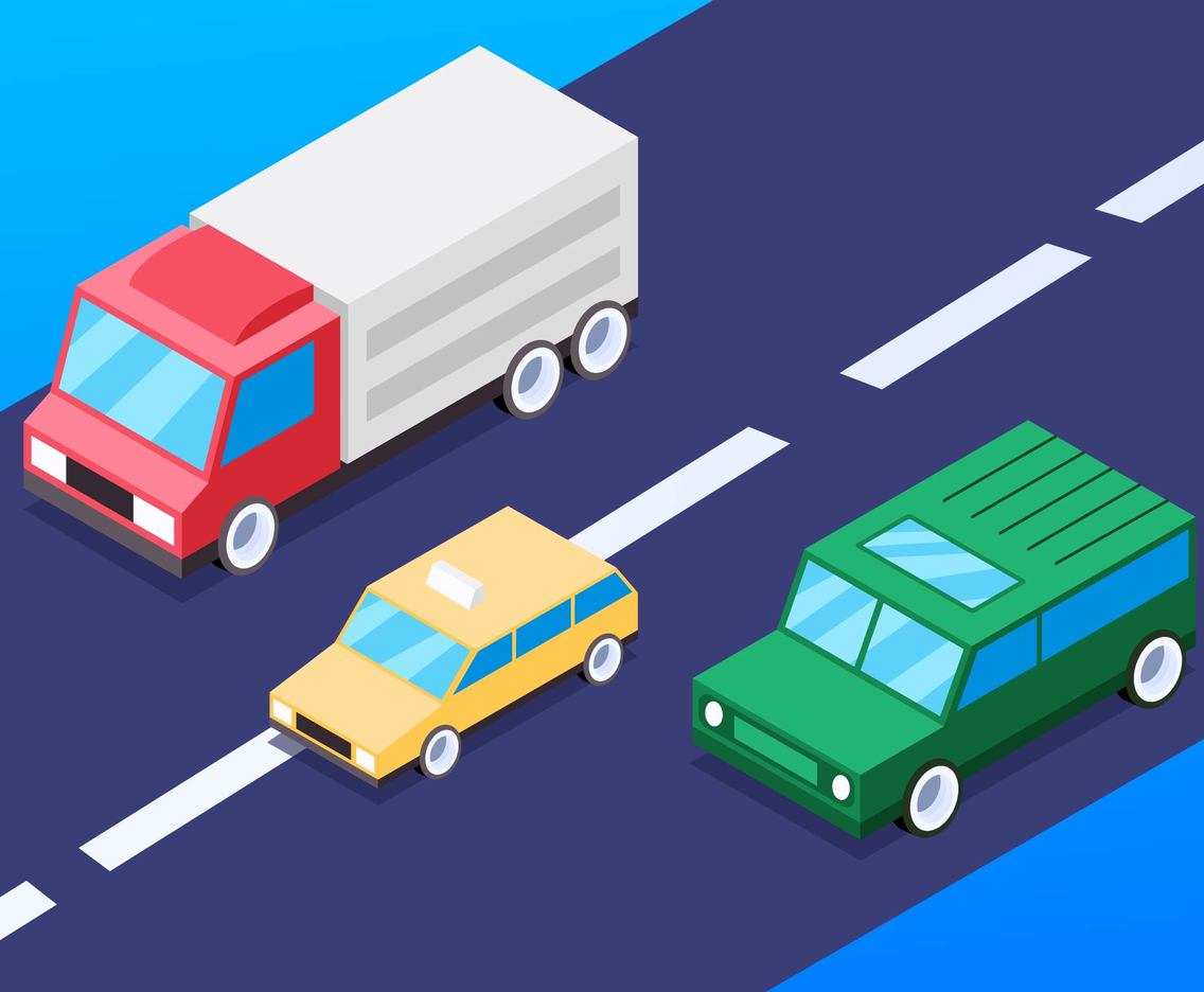 Outstanding Isometric Transportation Clip Art Set	