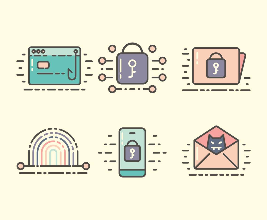 Cyber Security Icons Vector