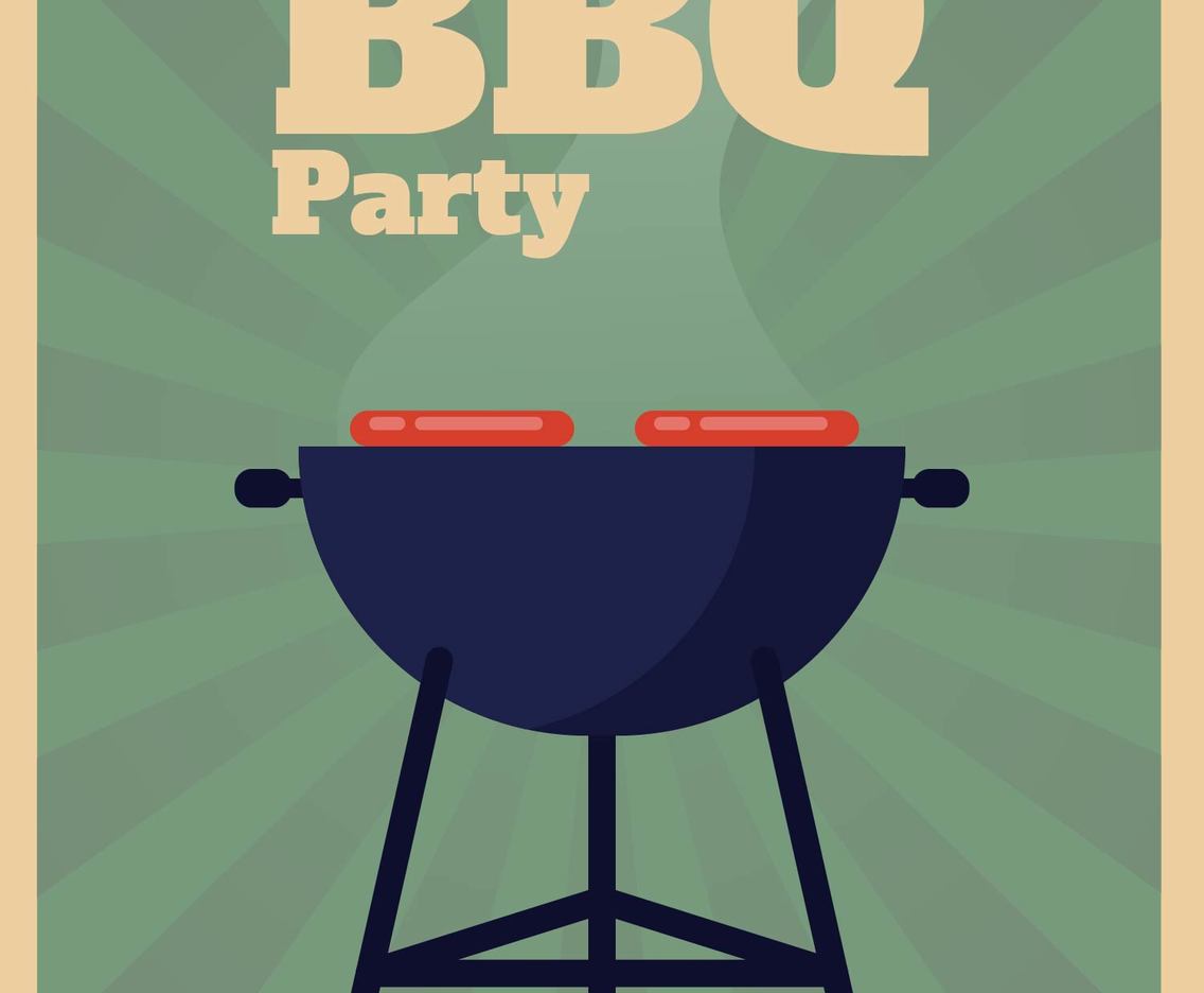 Amazing Retro Bbq Poster	