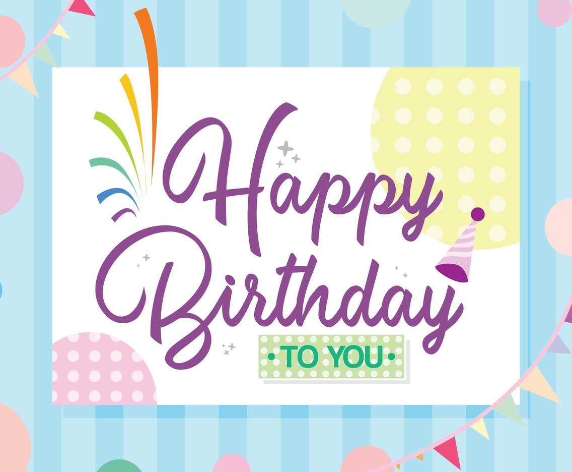 Happy Birthday Card Vector Vector Art & Graphics  freevector.com