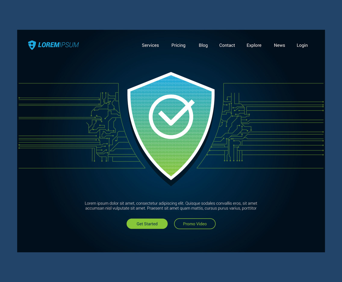 Awesome Cyber Security Vector	