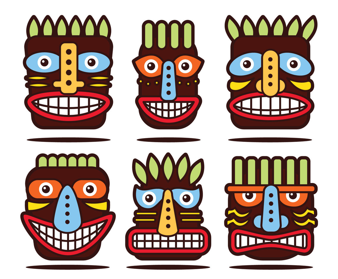 Tiki tribal masks