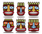 Tiki tribal masks