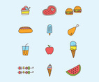 Doodled Summer Food Icons