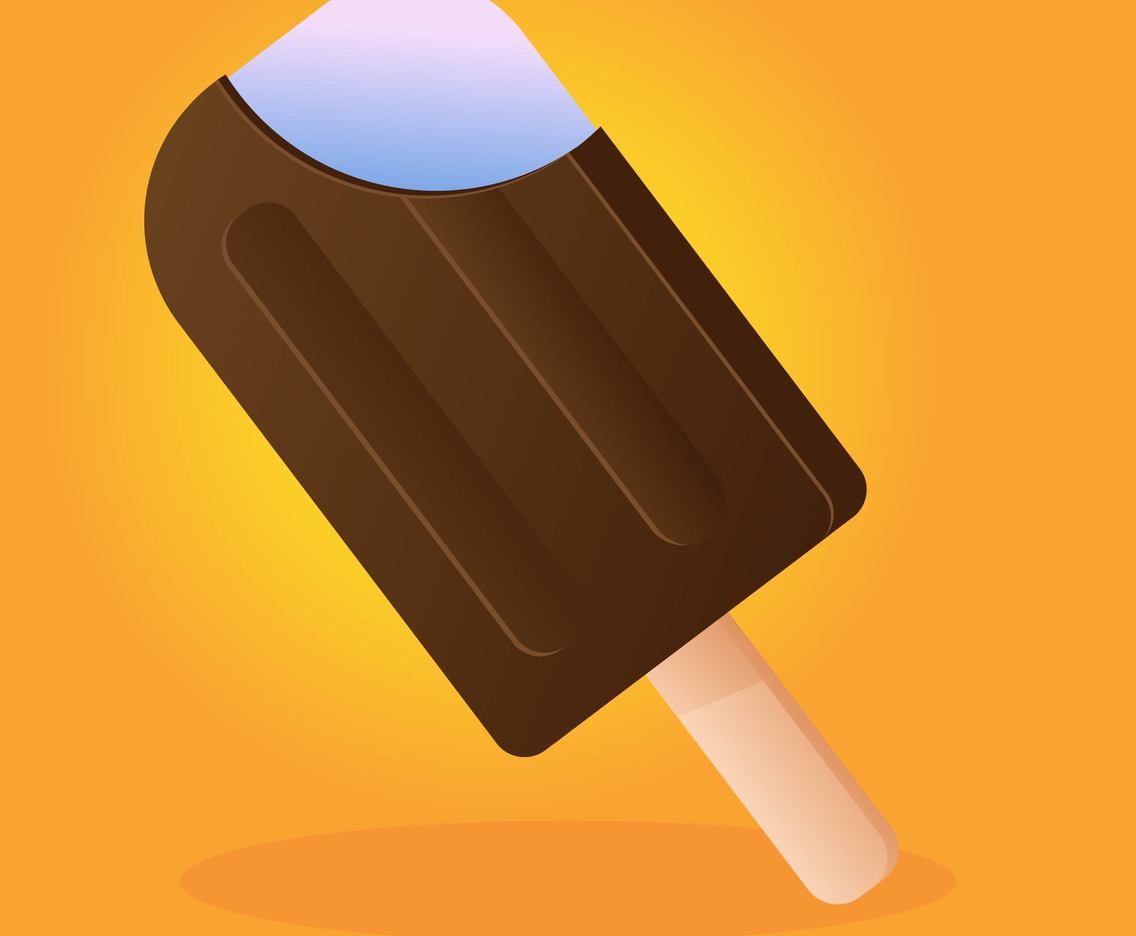 3D Summer Chocolate Popsicle Ice Cream	