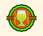 Summer Foods Badge With Lemonade and Barbeque