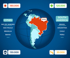 South America Map Tracking Covid-19 Template