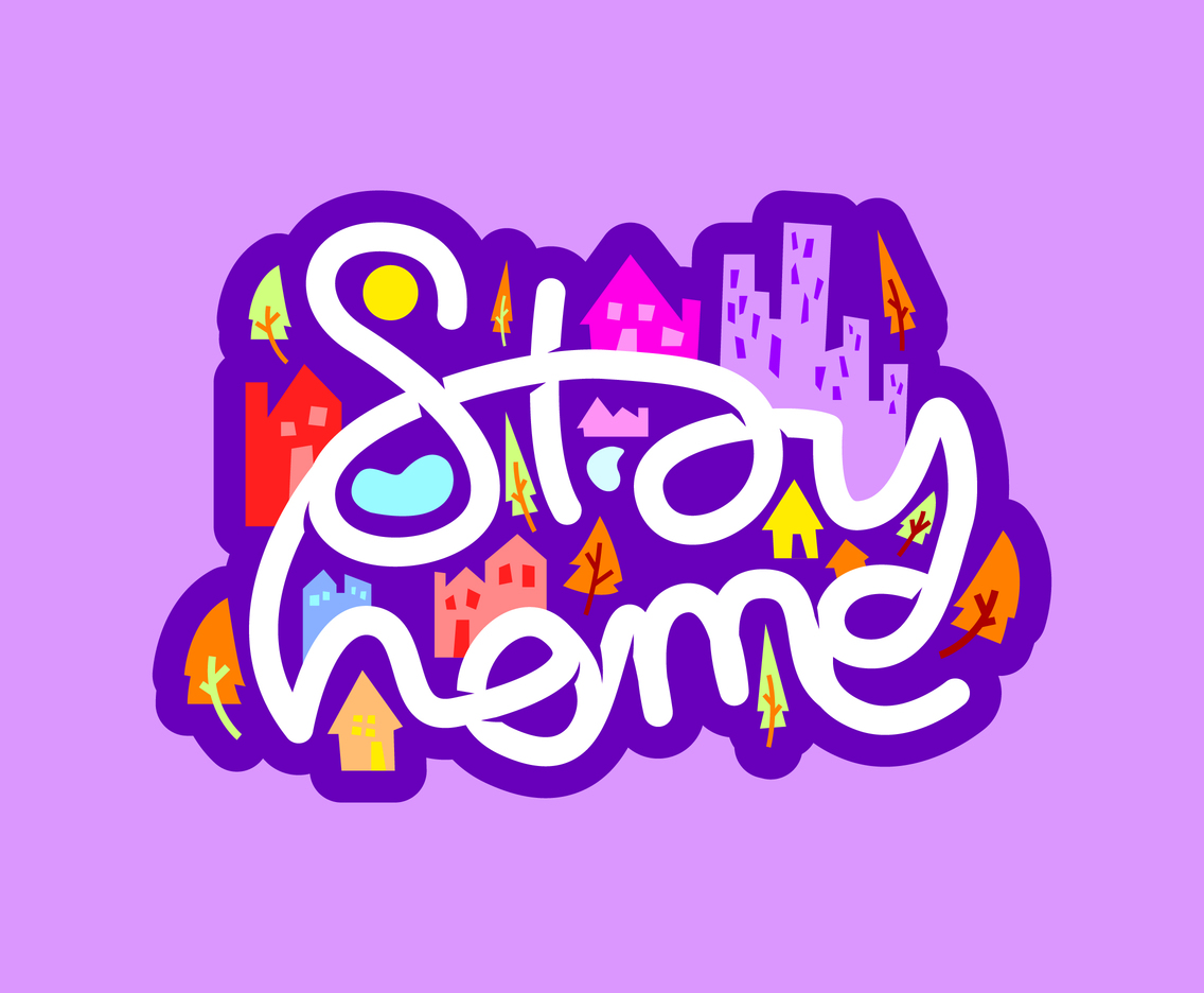 Stay Home Typography