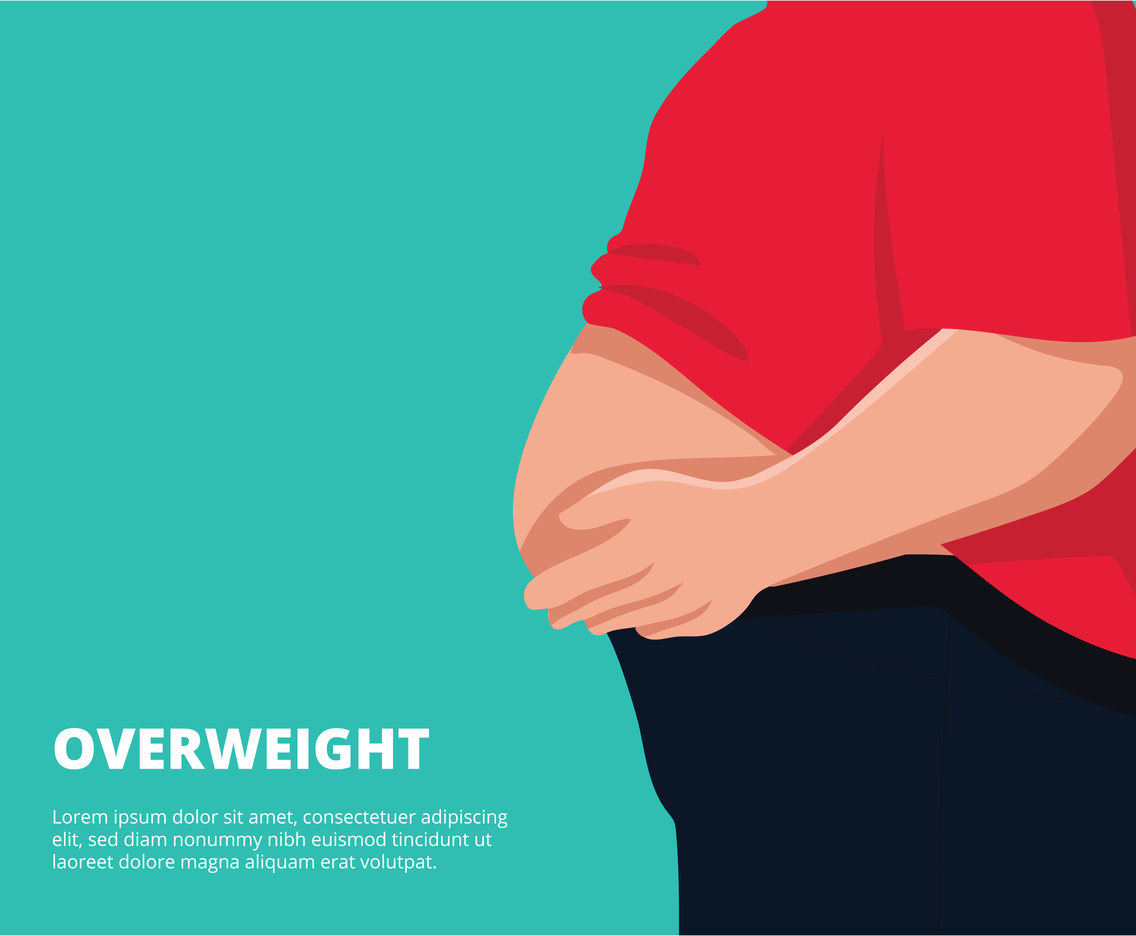 Overweight person background