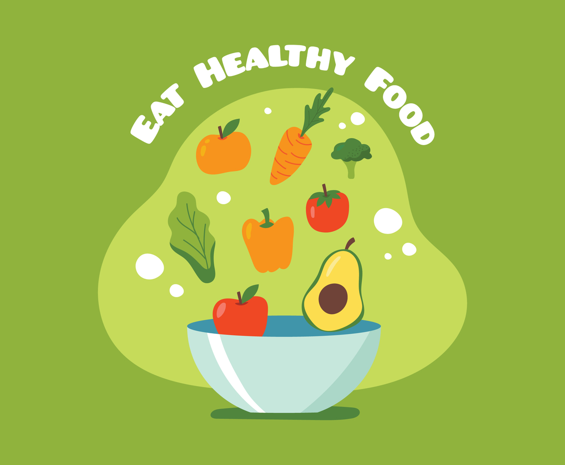 Eat healthy food poster