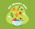Eat healthy food poster