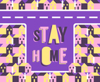 Stay Home Lettering Background