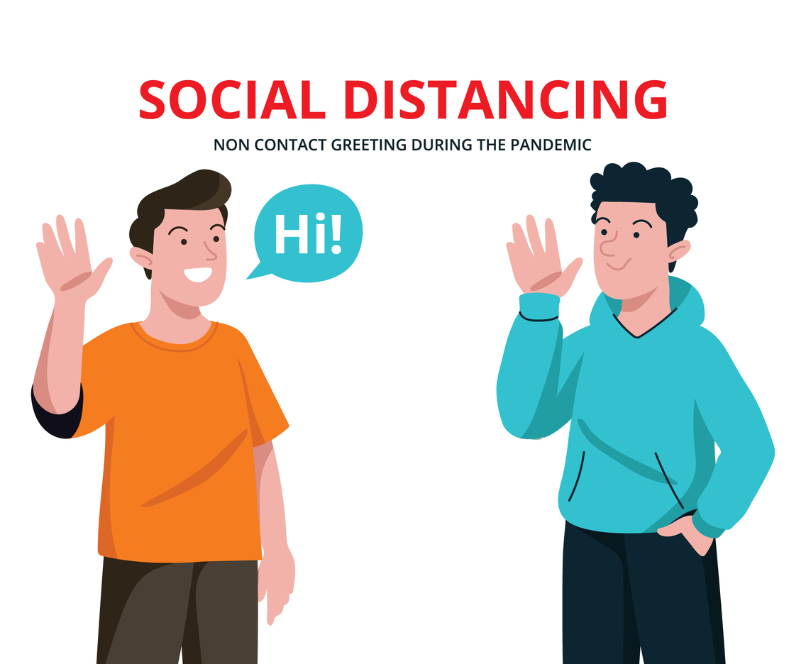 Social Distancing Wave Greeting