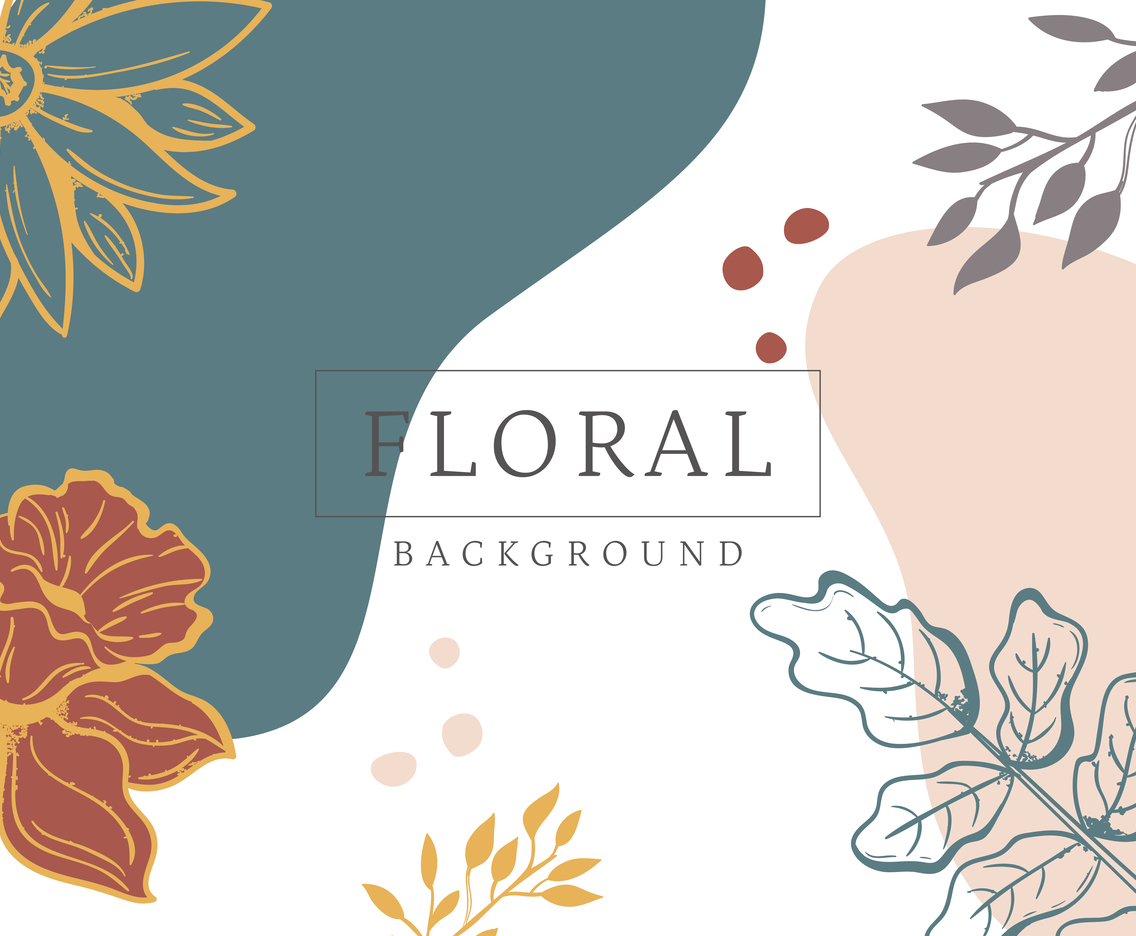 Scandinavian Floral Background.