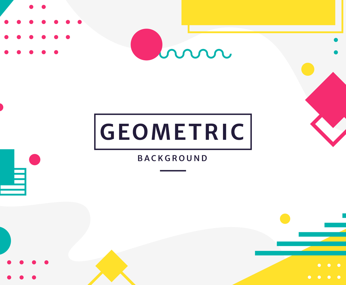 Flat Geometric Elements Background