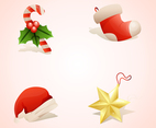 Set of Christmas Realistic Items
