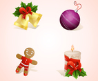 A Set of Christmas Items with Gradient