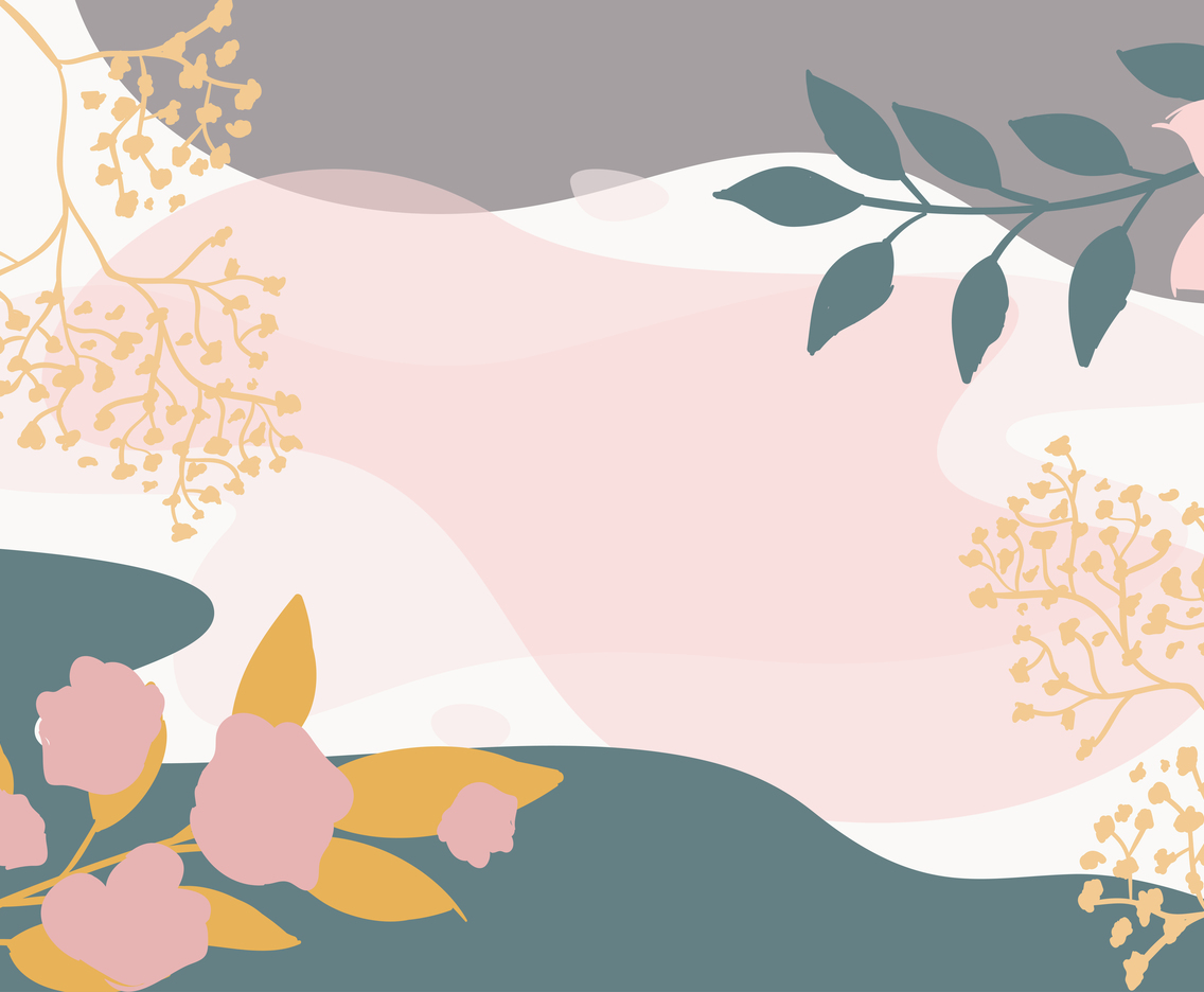 Scandinavian Romantic Flower Valentine Background.
