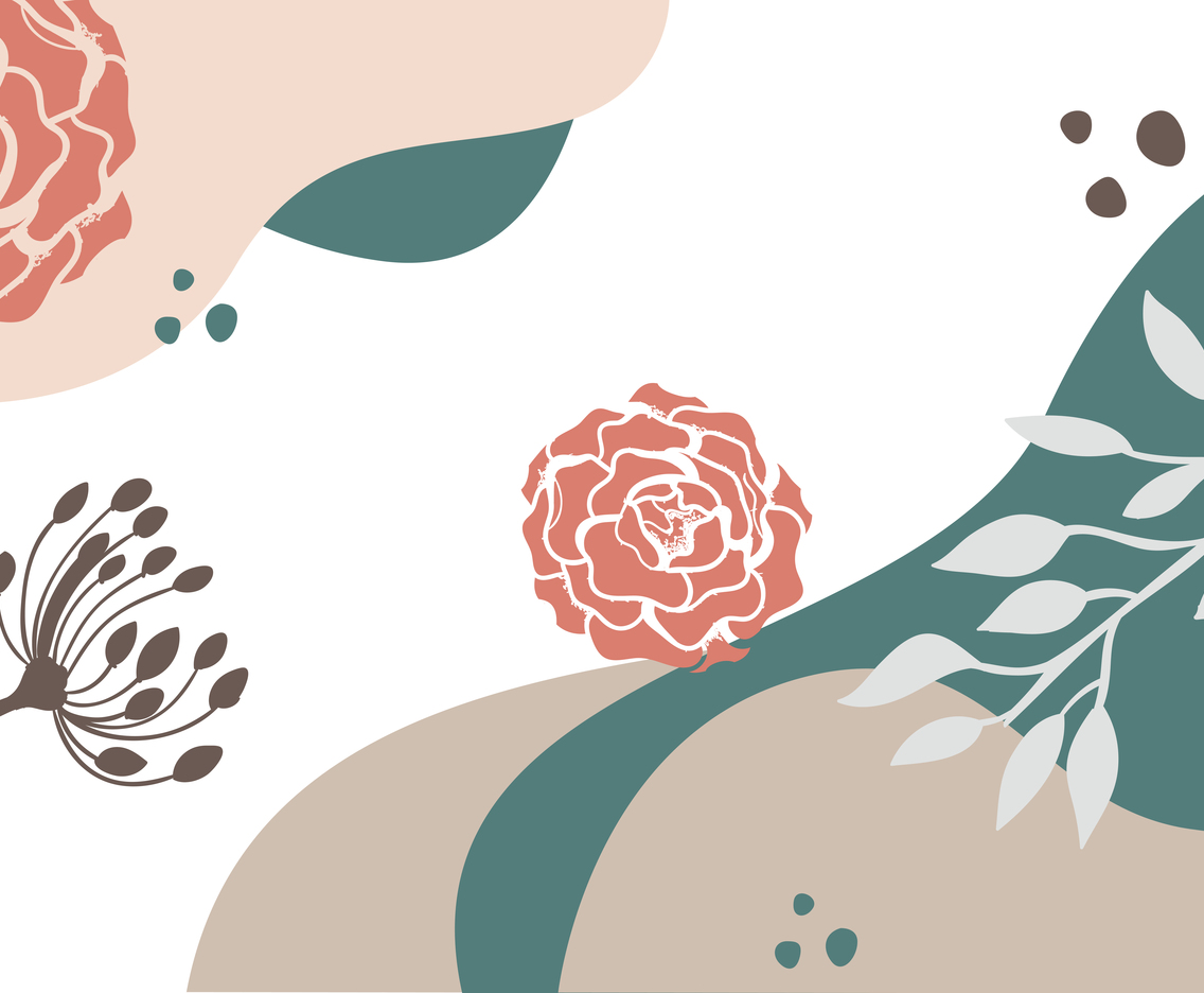 Scandinavian and Romantic Style Flower Valentine Background.
