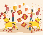 Celebration of Gong xi fa cai Chinese new year 2021.