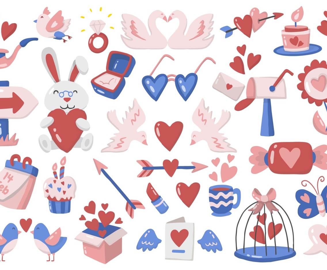 Valentine illustration Set