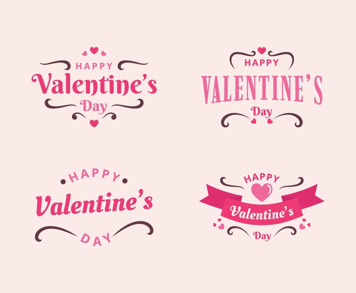 Lovely Valentine Label Set.