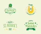 St. Patrick Day Labels Collection Set.