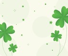 Beautiful Clovers St. Patrick's Day Background.