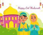Muslim Eid Mubarak Celebration