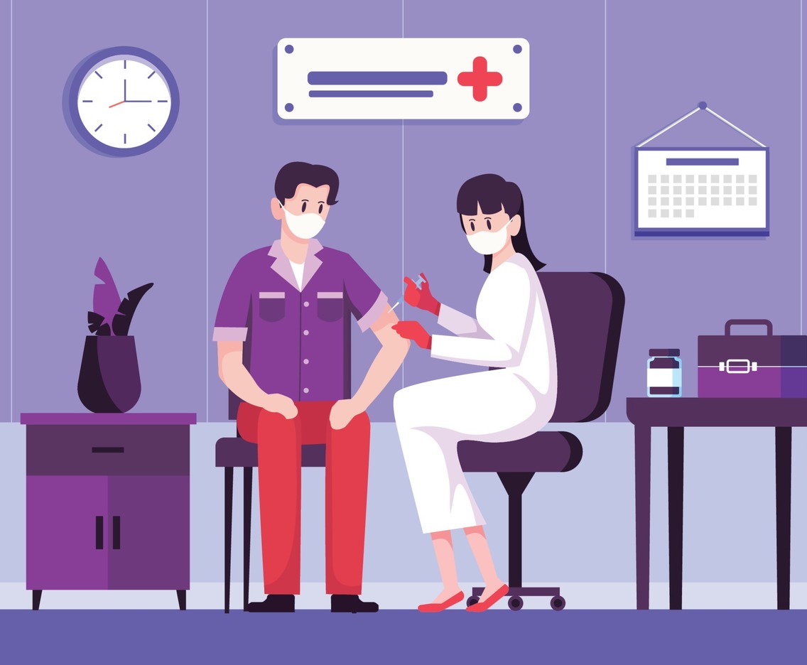 Doctor Inject Covid-19 Vaccines Into Patient