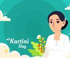Kartini Background With Little Clouds