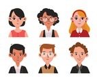 Business Avatars With Smiling Faces